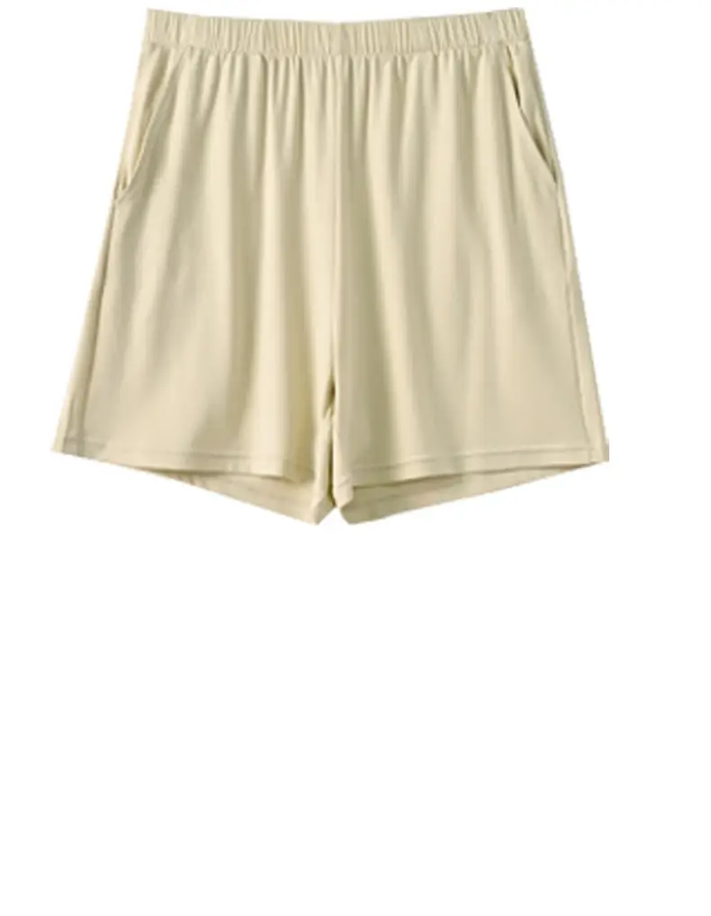 Summer Thin Women's 80S Lenzing Modal Home Clothes Round Neck Loose Short-Sleeved Shorts Antibacterial Suit