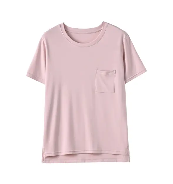 Summer Thin Women's 80S Lenzing Modal Home Clothes Round Neck Loose Short-Sleeved Shorts Antibacterial Suit