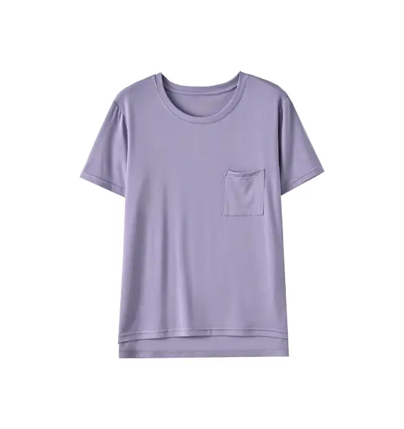 Summer Thin Women's 80S Lenzing Modal Home Clothes Round Neck Loose Short-Sleeved Shorts Antibacterial Suit