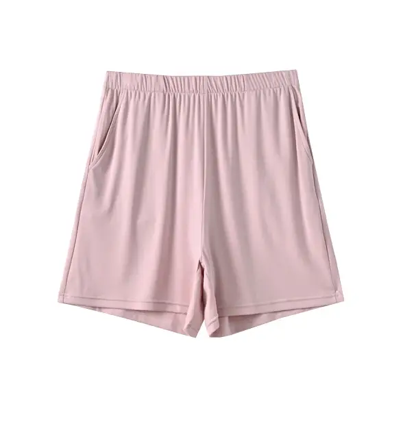 Summer Thin Women's 80S Lenzing Modal Home Clothes Round Neck Loose Short-Sleeved Shorts Antibacterial Suit