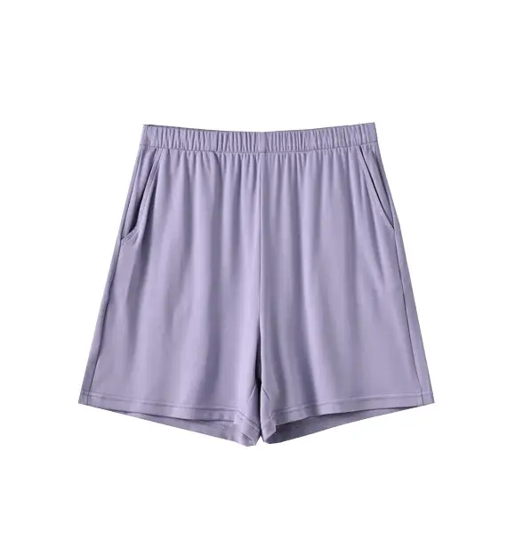 Summer Thin Women's 80S Lenzing Modal Home Clothes Round Neck Loose Short-Sleeved Shorts Antibacterial Suit