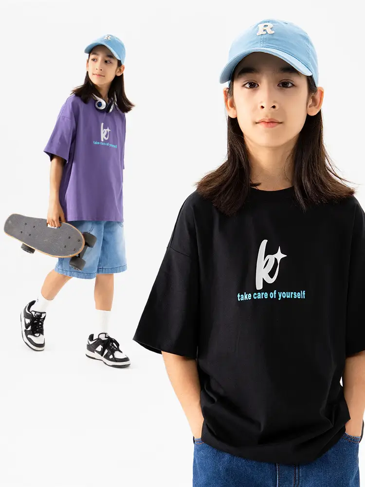 Kids Skateboard Wear Black T-Shirt Blue Shorts Large - Image 7