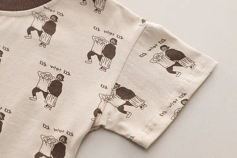 Boy Cotton Printed T-Shirt & Shorts Set Summer Casual — feature 6