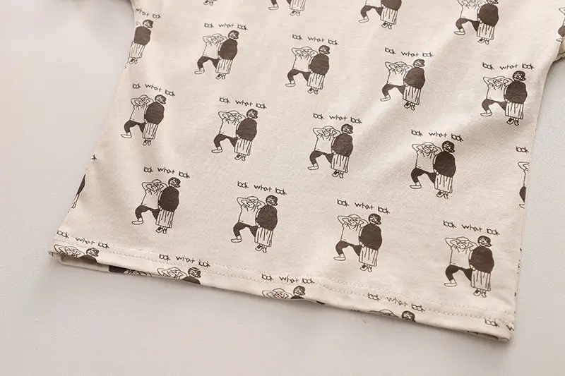 Boy Cotton Printed T-Shirt & Shorts Set Summer Casual — feature 8