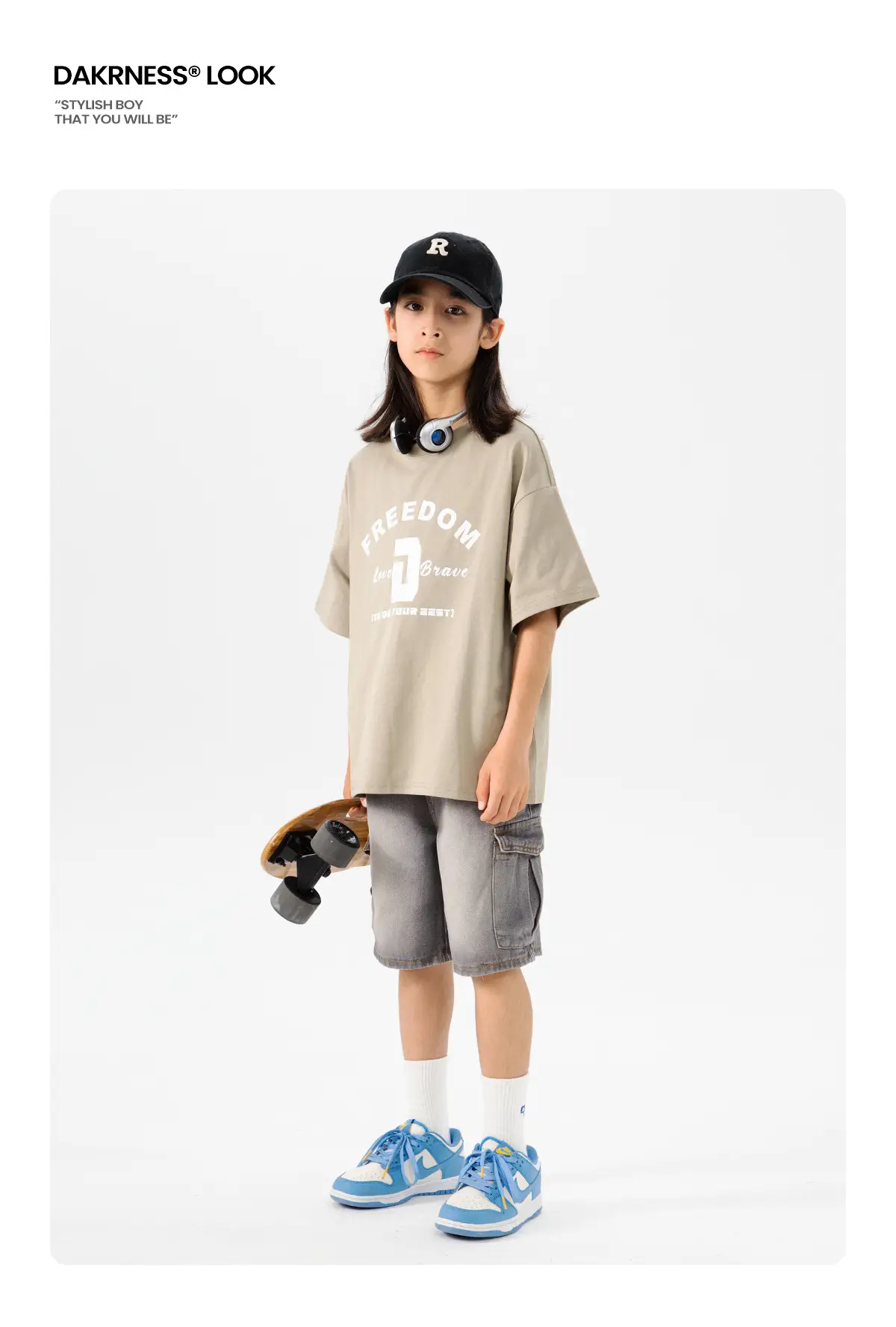 Free Freedom Print T-Shirt for Girls Boys Large — feature 14
