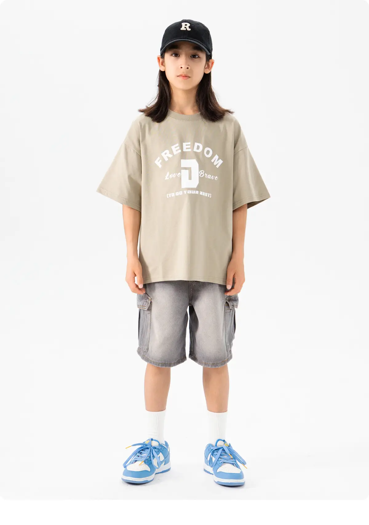 Free Freedom Print T-Shirt for Girls Boys Large — feature 15