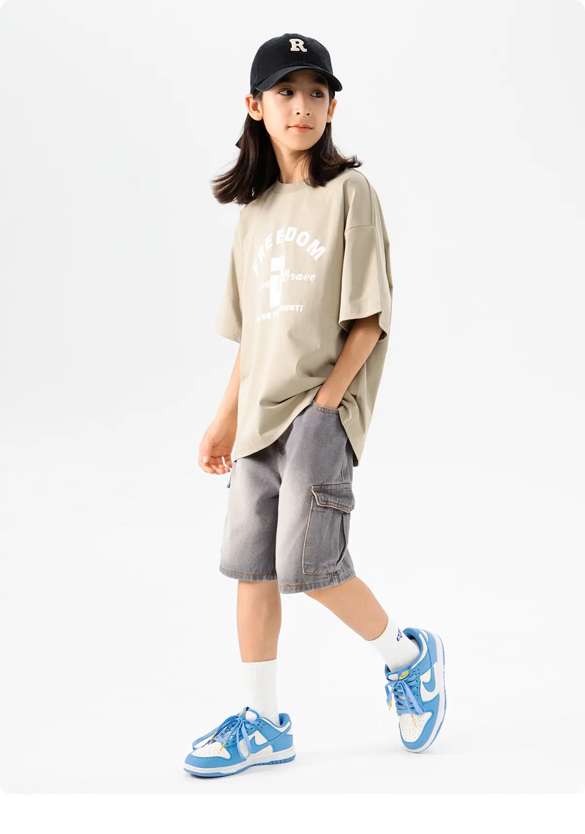 Free Freedom Print T-Shirt for Girls Boys Large — feature 16