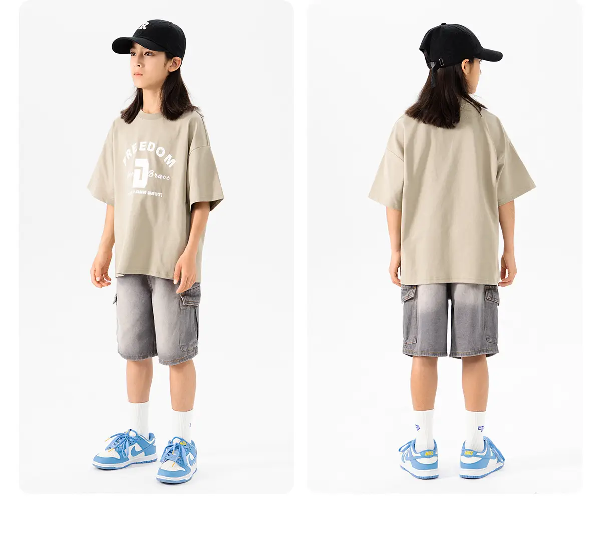 Free Freedom Print T-Shirt for Girls Boys Large — feature 17