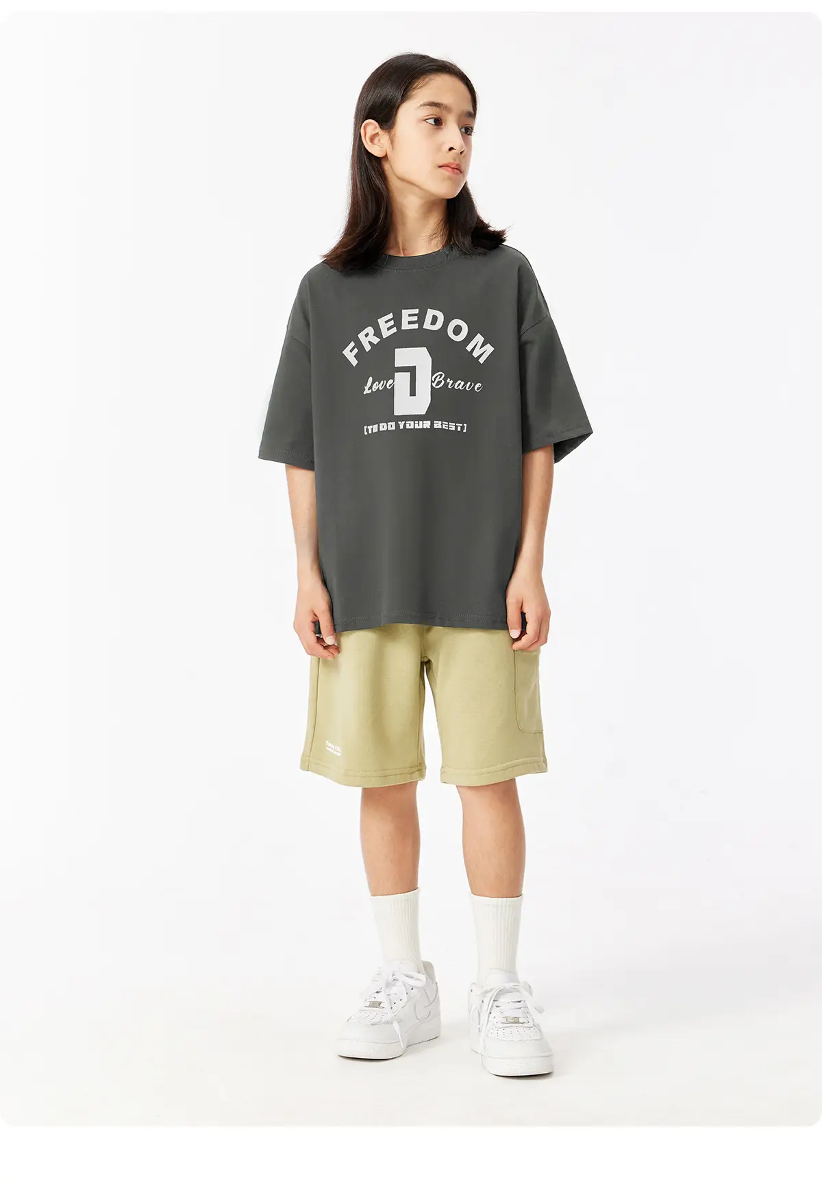 Free Freedom Print T-Shirt for Girls Boys Large — feature 24