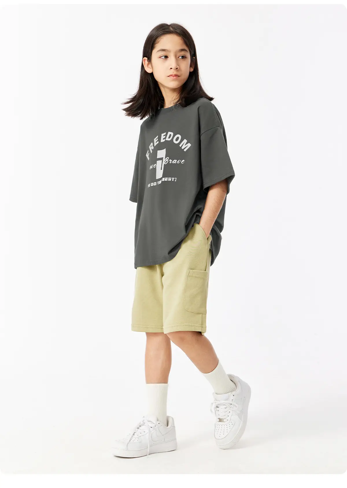 Free Freedom Print T-Shirt for Girls Boys Large — feature 25