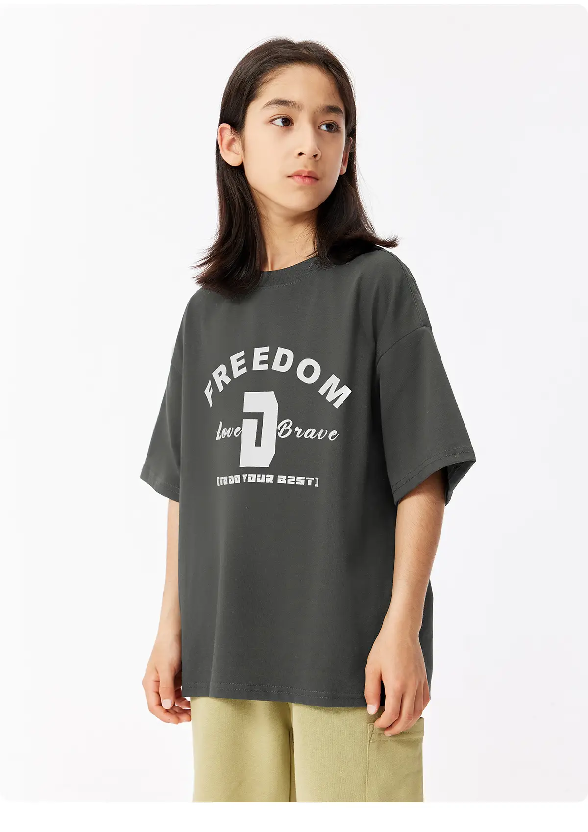 Free Freedom Print T-Shirt for Girls Boys Large — feature 29
