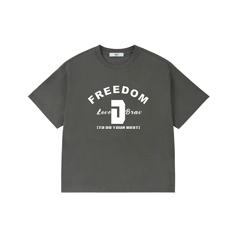 Free Freedom Print T-Shirt for Girls Boys Large