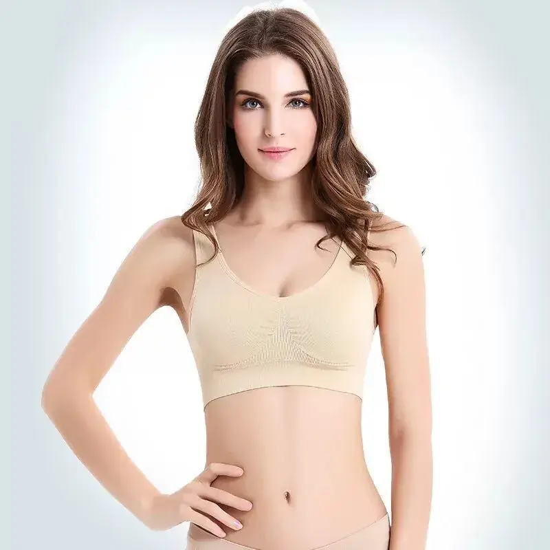 White Crossbody Bra No Chest Pad No Steel Ring Plus Size Vest Women Single Layer Bra Underwear Women - Image 7