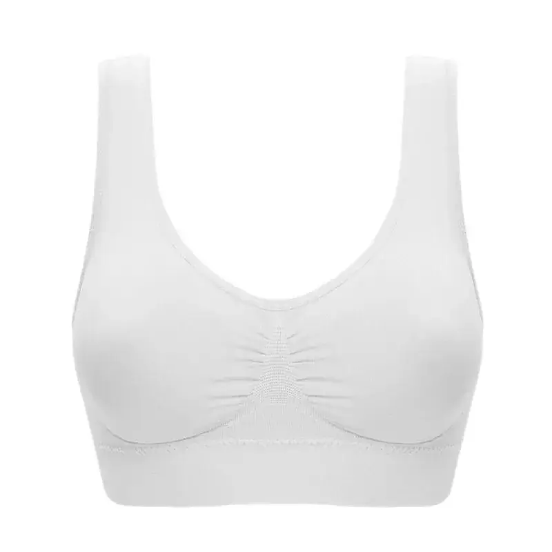 White Crossbody Bra No Chest Pad No Steel Ring Plus Size Vest Women Single Layer Bra Underwear Women - Image 8