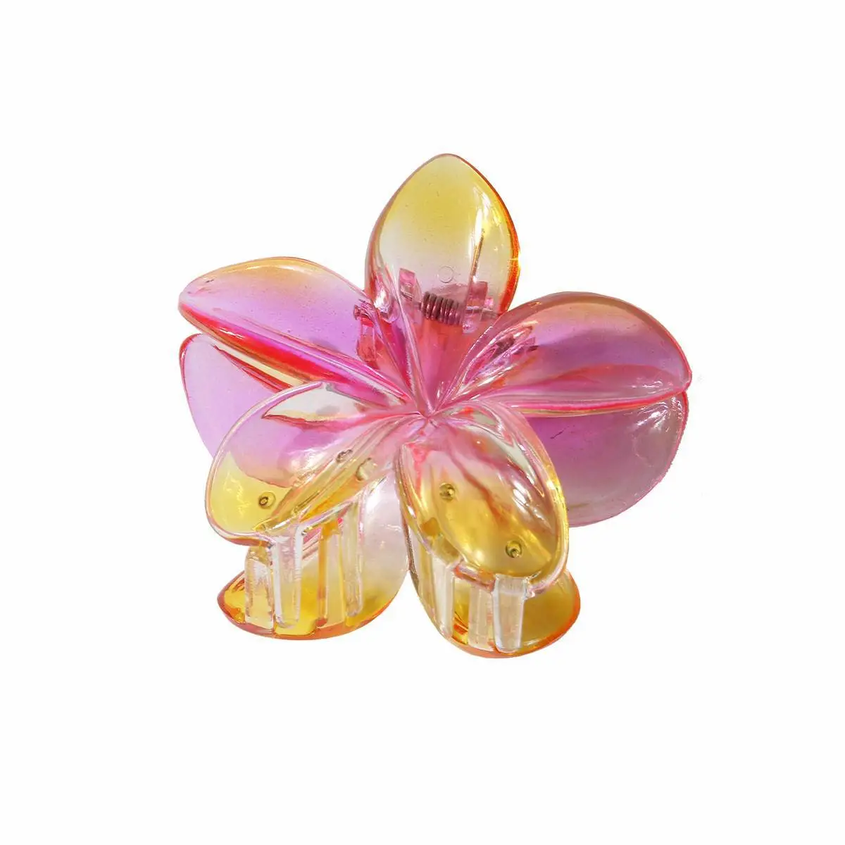 Egg Flower Hairpin Pink Green Gradient Clip - Image 4