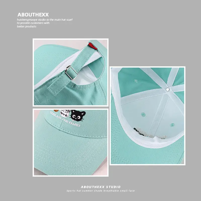 Sweet Girl Korean Embroidered Baseball Cap Mint - Image 8