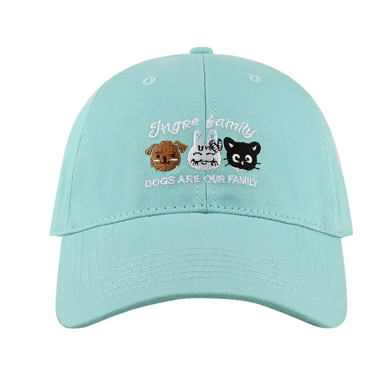 Sweet Girl Korean Embroidered Baseball Cap Mint - Image 10