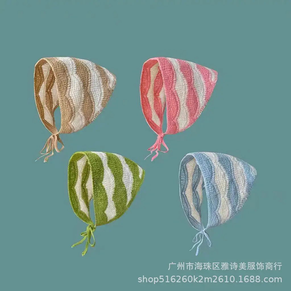 Women's French Knitted Triangle Towels Set of 5 - Image 114