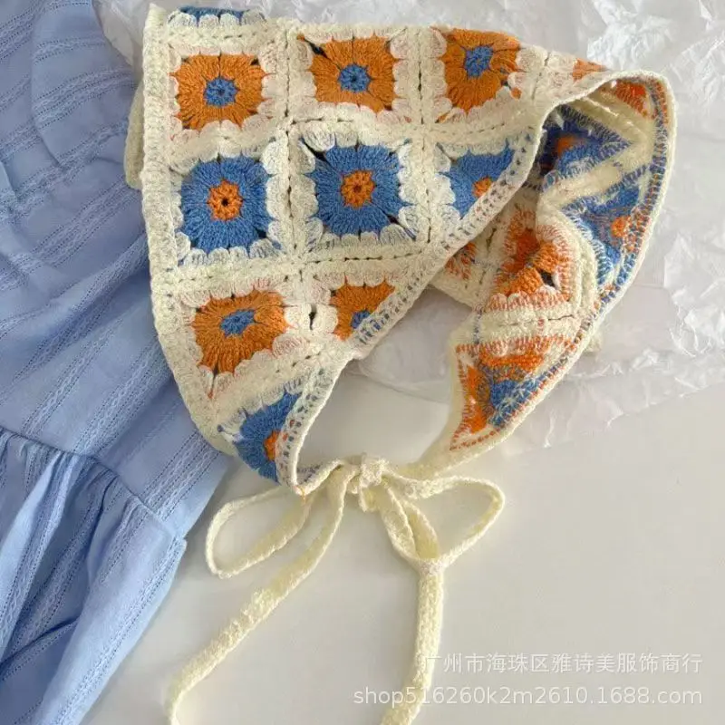 Women's French Knitted Triangle Towels Set of 5 - Image 162