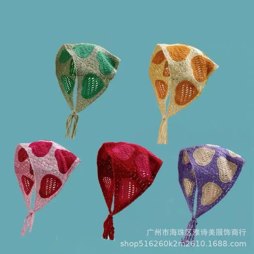 Women's French Knitted Triangle Towels Set of 5 - Image 22