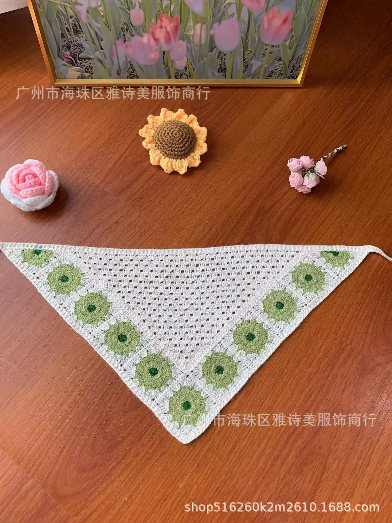 Women's French Knitted Triangle Towels Set of 5 - Image 46
