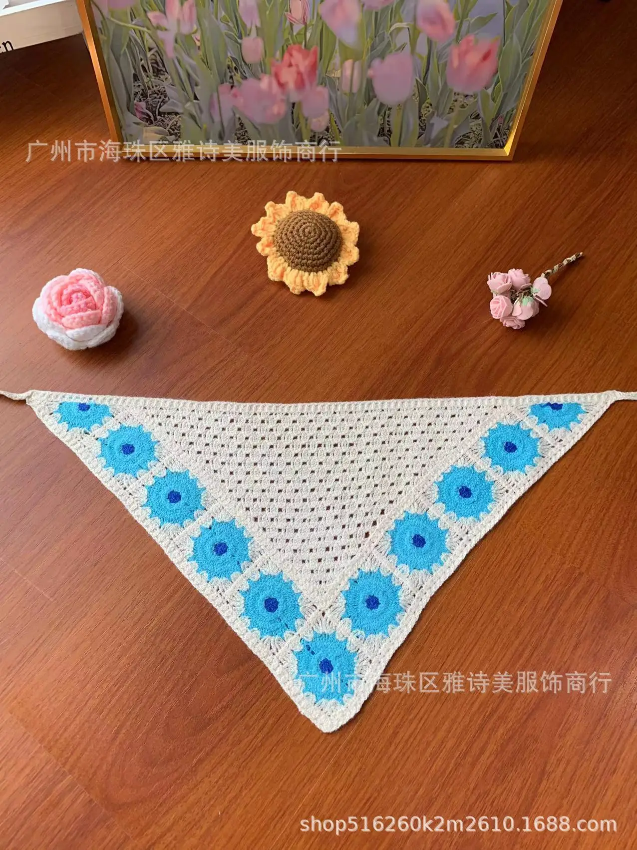Women's French Knitted Triangle Towels Set of 5 - Image 47
