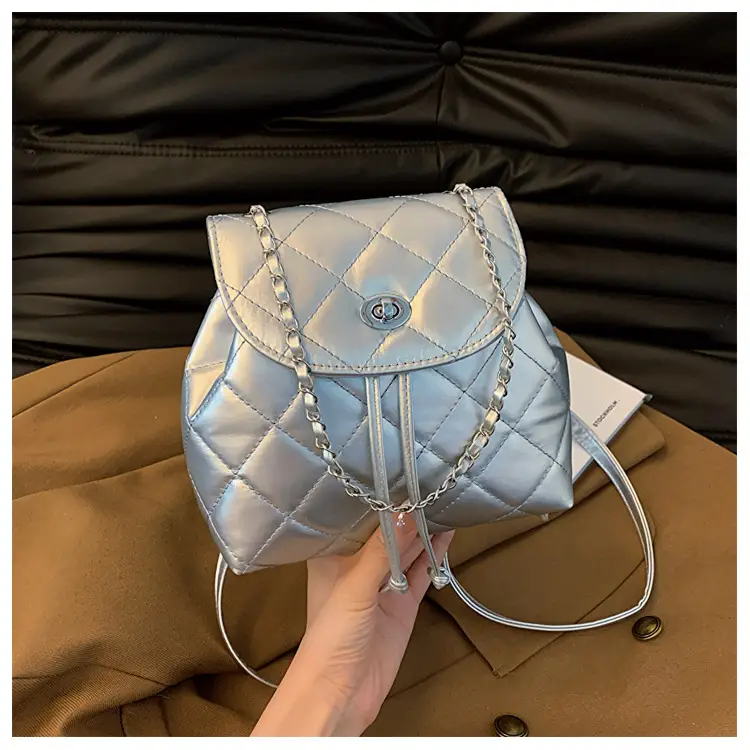 Korean Style Rhombic Chain Shoulder Bag 2024 - Image 3