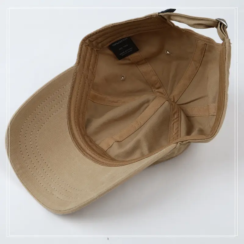 Men's Brown Number 7 Baseball Cap Wide Brim High Top - Image 12