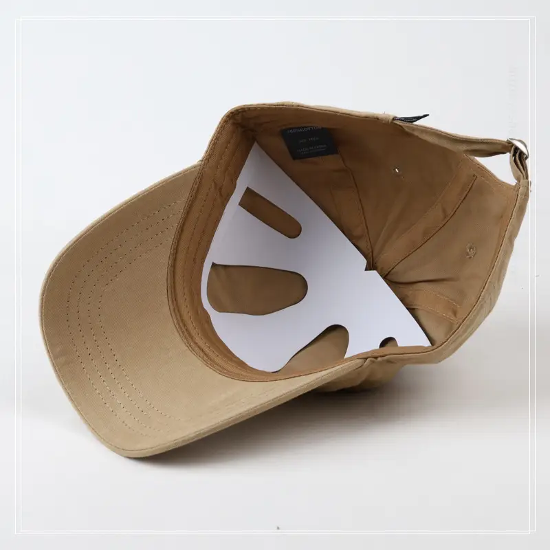 Men's Brown Number 7 Baseball Cap Wide Brim High Top — feature 10