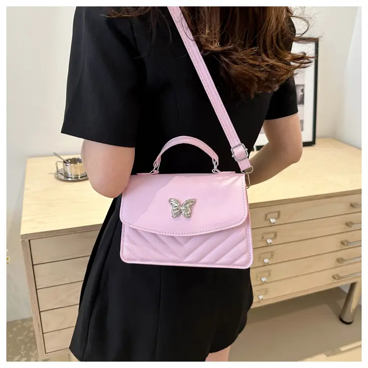 Light Blue Butterfly Embroidered Crossbody Bag — feature 13