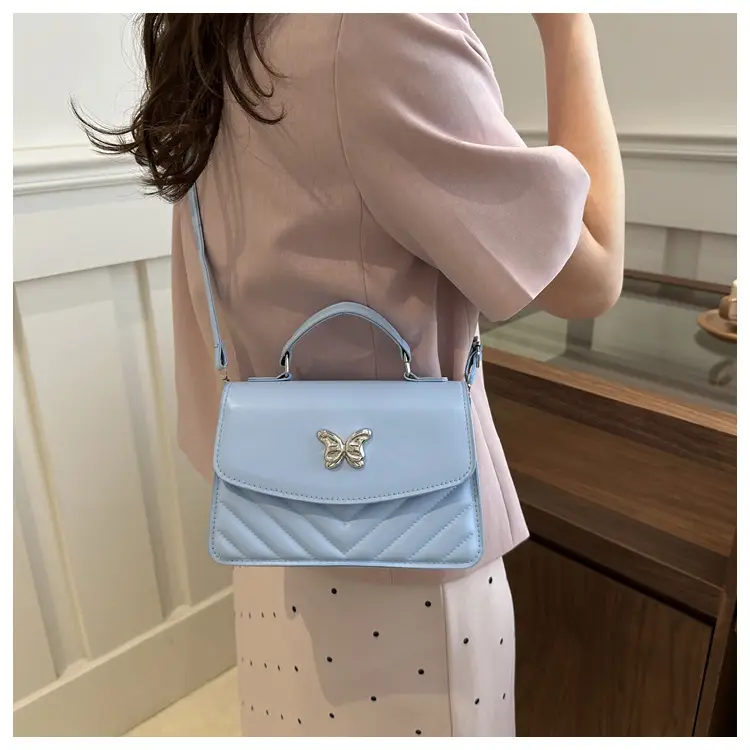 Light Blue Butterfly Embroidered Crossbody Bag — feature 9