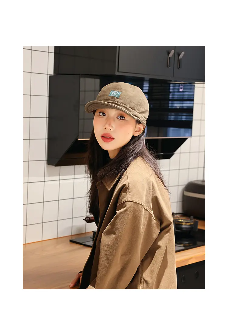 Women Brown Vintage Cap Summer Hat Big Head 2024 — feature 7