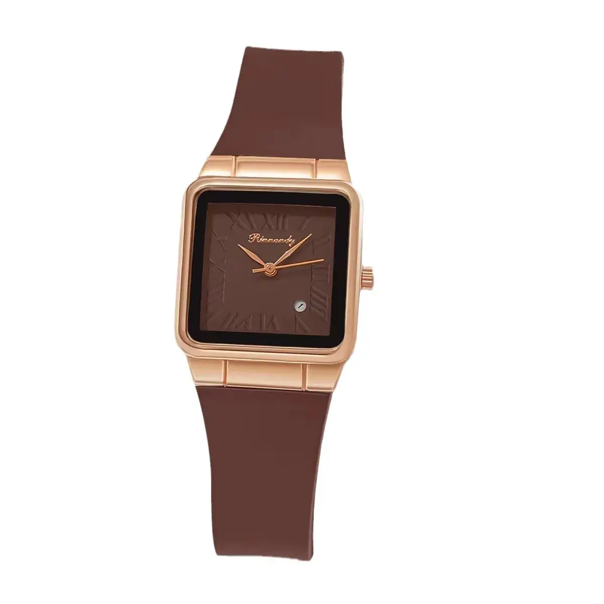 Ladies Silicone Belt Quartz Watch with Rose Gold Case - Image 7