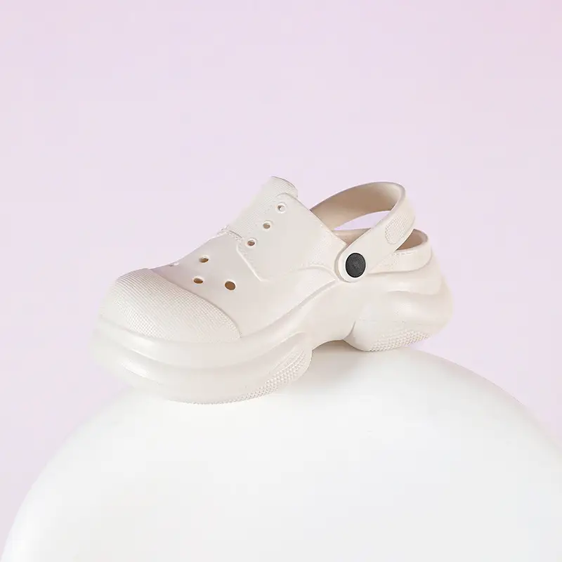 Women's White Thick Sole Round Toe Slippers Summer - Image 4