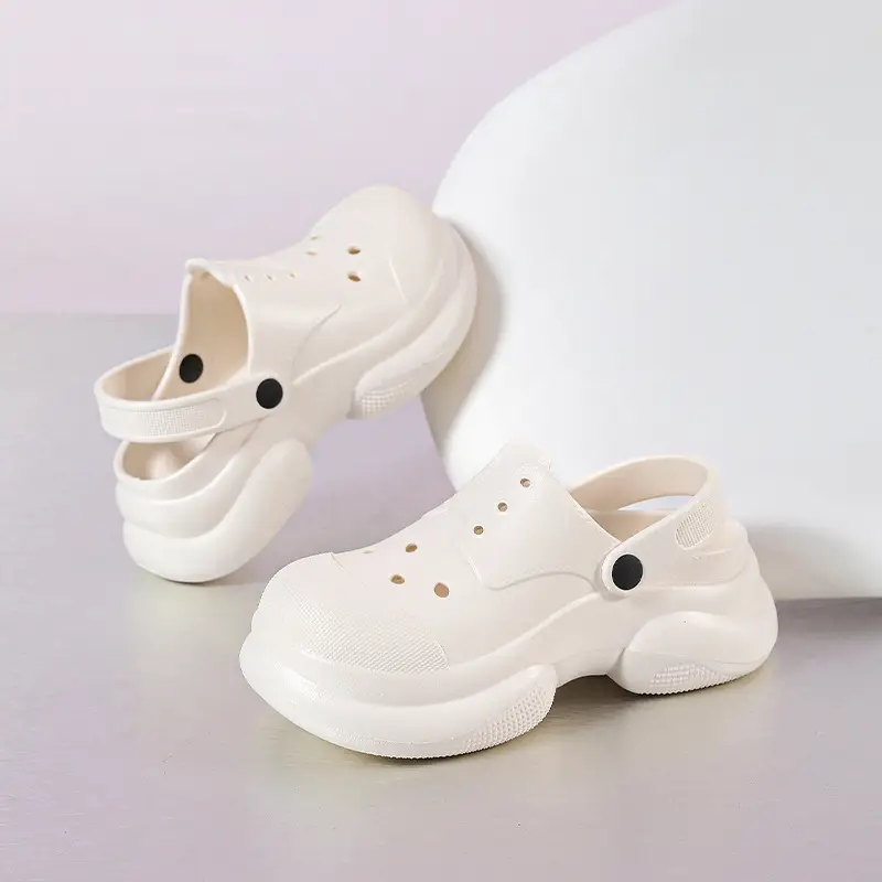 Women's White Thick Sole Round Toe Slippers Summer - Image 5
