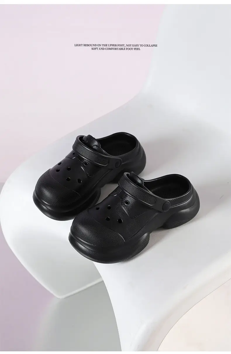 Women's White Thick Sole Round Toe Slippers Summer — feature 10
