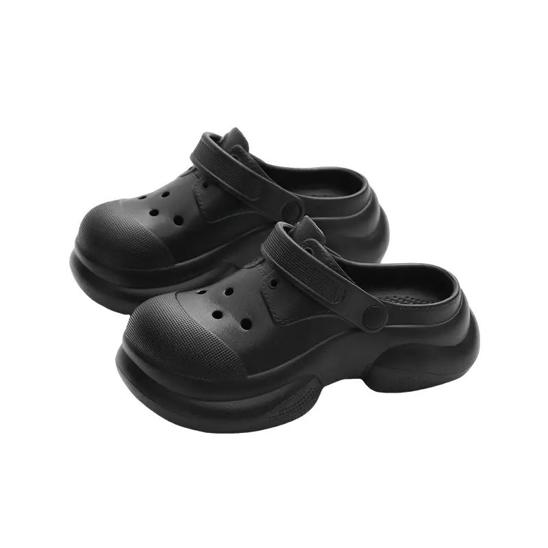 Women's White Thick Sole Round Toe Slippers Summer - Image 2