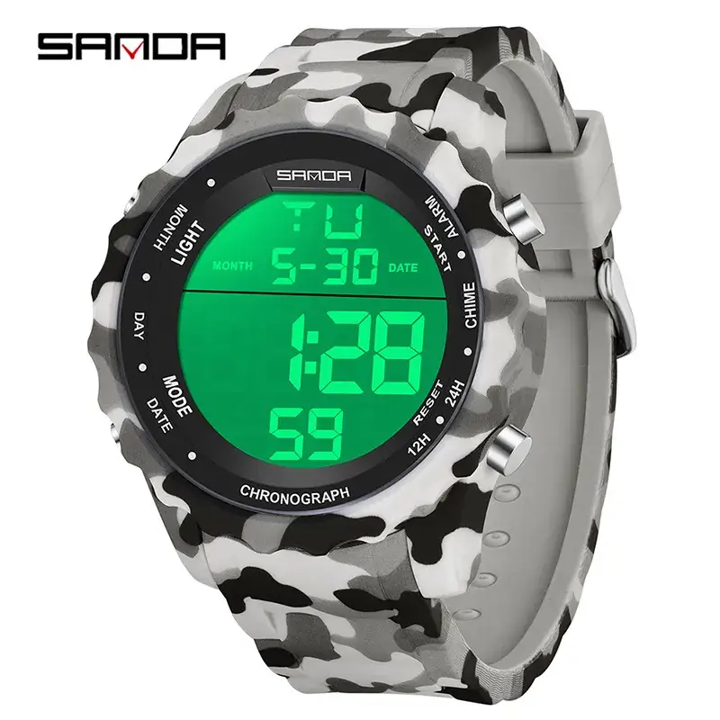 Sanda Camouflage Digital Watch 11:58 Multi-Function - Image 9