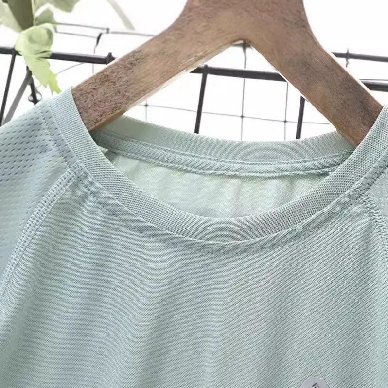2024 Summer Boys Mesh T-Shirt Light Green Quick Dry - Image 5