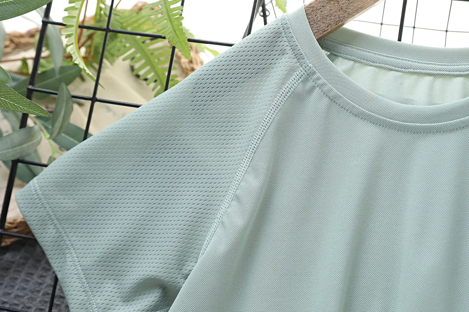 2024 Summer Boys Mesh T-Shirt Light Green Quick Dry — feature 10