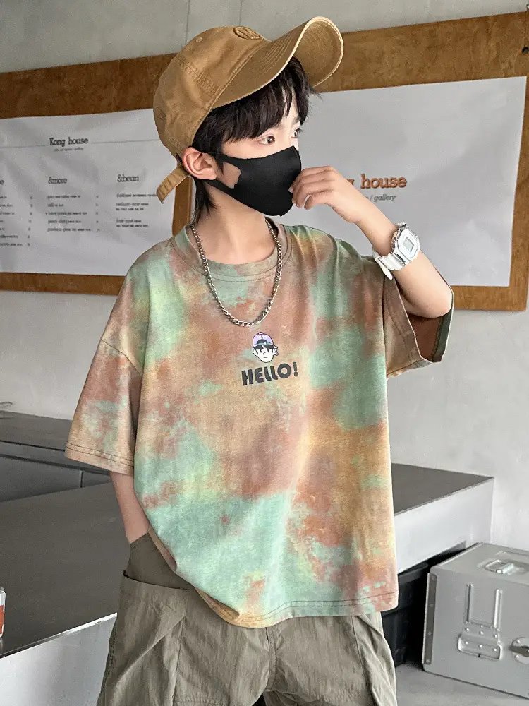 Summer T-shirt for Boys Cartoon Print Puffy Cotton - Image 4
