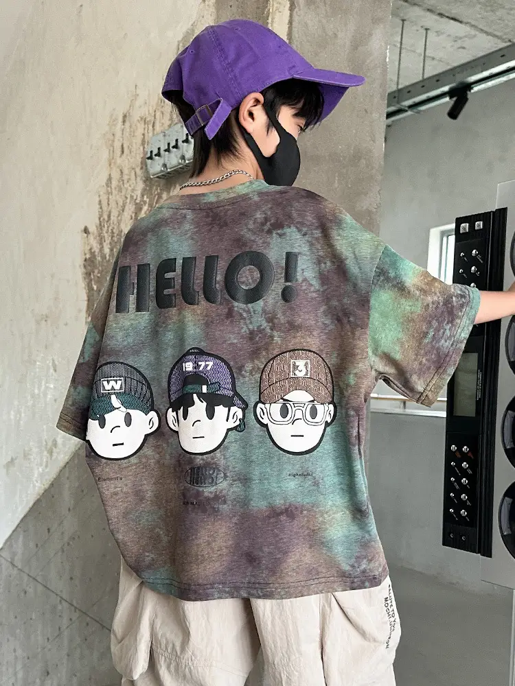 Summer T-shirt for Boys Cartoon Print Puffy Cotton - Image 7