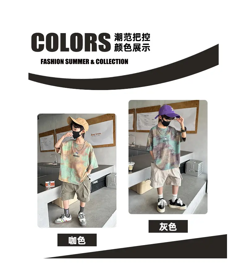 Summer T-shirt for Boys Cartoon Print Puffy Cotton — feature 10