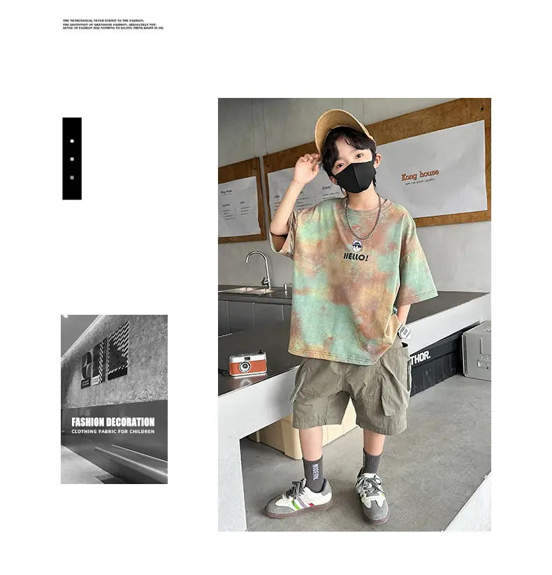 Summer T-shirt for Boys Cartoon Print Puffy Cotton — feature 16