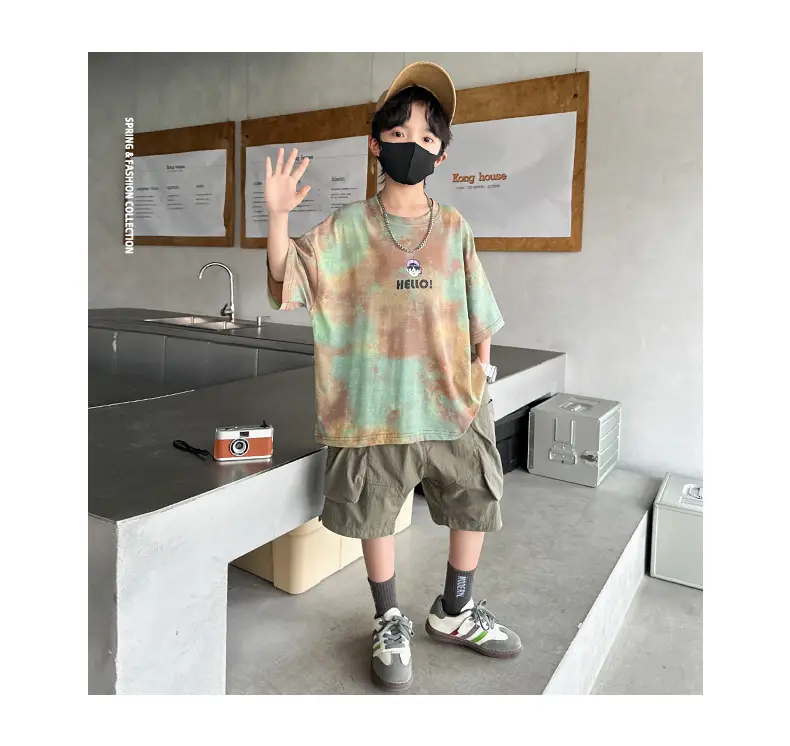 Summer T-shirt for Boys Cartoon Print Puffy Cotton — feature 17