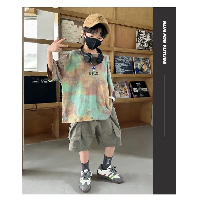 Summer T-shirt for Boys Cartoon Print Puffy Cotton — feature 19