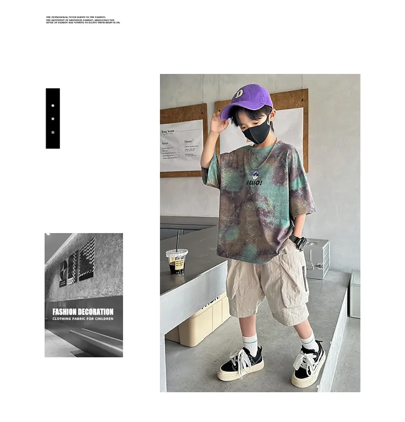 Summer T-shirt for Boys Cartoon Print Puffy Cotton — feature 23