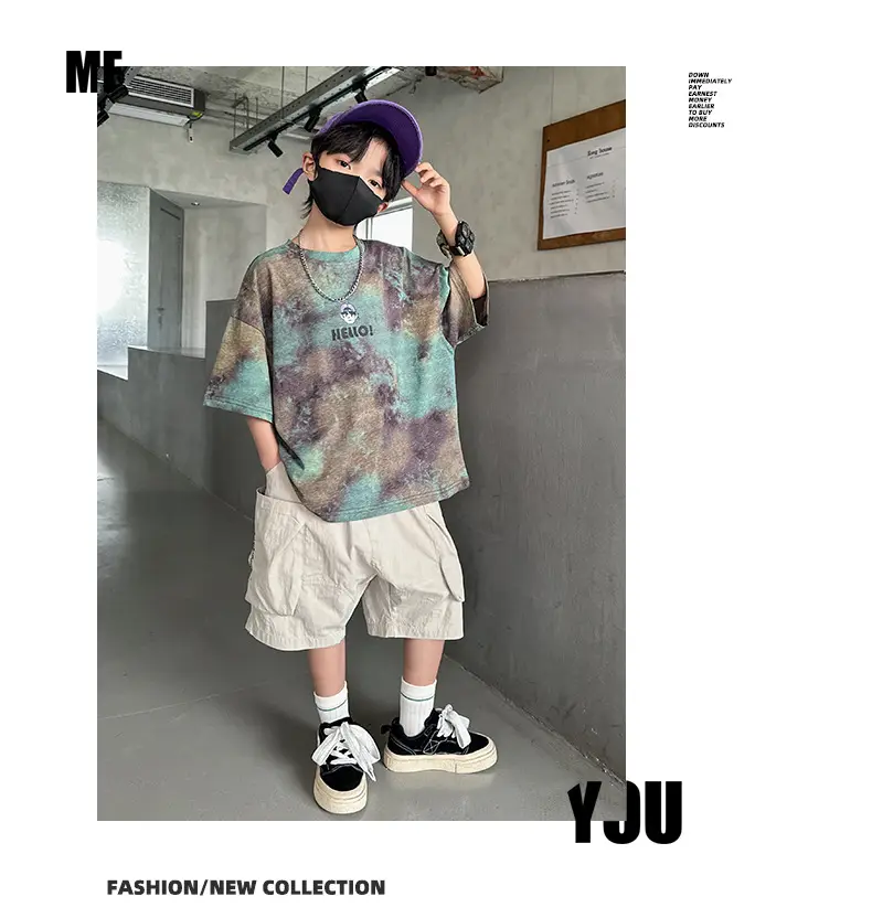 Summer T-shirt for Boys Cartoon Print Puffy Cotton — feature 25