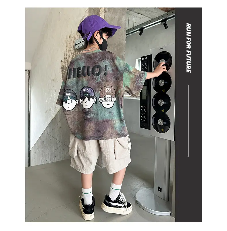 Summer T-shirt for Boys Cartoon Print Puffy Cotton — feature 26