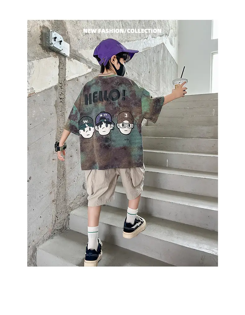 Summer T-shirt for Boys Cartoon Print Puffy Cotton — feature 28